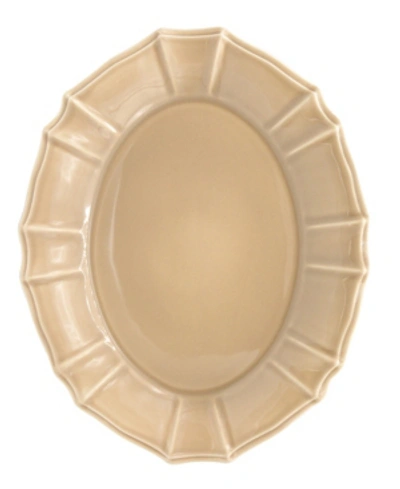 Euro Ceramica Chloe Taupe Oval Platter