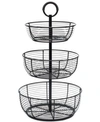 MIKASA GOURMET BASICS BY MIKASA ROUND WRAP 3-TIER BASKET