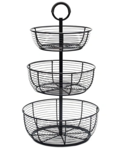 Mikasa Gourmet Basics By  Round Wrap 3-tier Basket