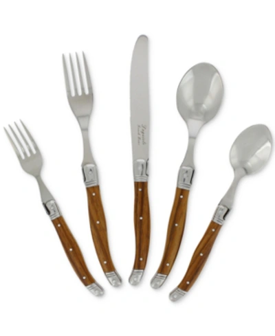 French Home Laguiole 20pc Stainless Steel Flatware Set In Wood