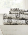 Ienjoy Home The Farmhouse Chic Premium Ultra Soft Pattern 4 Piece Sheet Set By Home Collection - Cal King Beddin In Make A Wish Grey