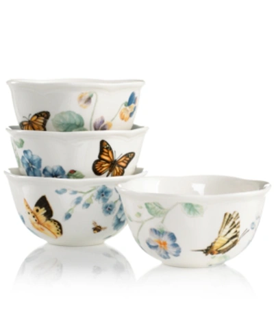 Lenox Set Of 4 Butterfly Meadow Blue Assorted Bowls