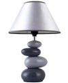 ALL THE RAGES SIMPLE DESIGNS SHADES OF GRAY CERAMIC STONE TABLE LAMP