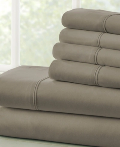 Ienjoy Home Solids In Style 4-pc. Sheet Set, Twin Xl In Taupe
