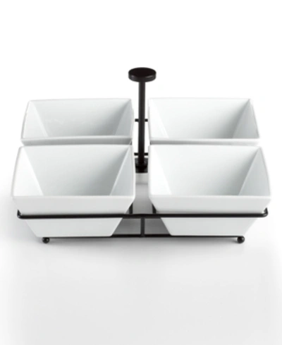 The Cellar Whiteware Serveware 4 Section Condiment Dish, Exclusively At Macy's