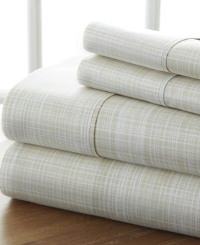 Ienjoy Home The Timeless Classics By Home Collection Premium Ultra Soft Pattern 4 Piece Bed Sheet Set In Ray Thatch