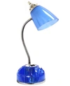 All The Rages Limelight's Flossy Organizer Desk Lamp With Charging Outlet Lazy Susan Base In Blue