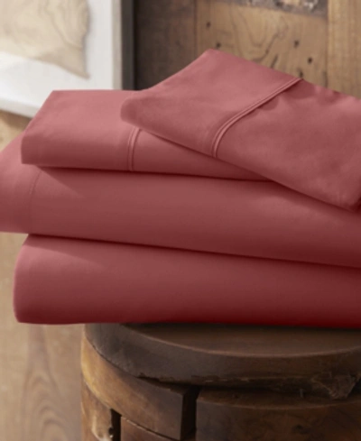Ienjoy Home Style Simplified By The Home Collection 4 Piece Bed Sheet Set, Full In Burgundy