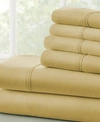 Ienjoy Home Solids In Style 6-pc. Sheet Set, Queen In Gold