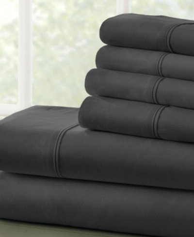 Ienjoy Home Solids In Style 6-pc. Sheet Set, California King In Black