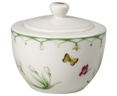Villeroy & Boch Colourful Spring Porcelain Covered Sugar Bowl In Multi
