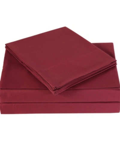 Truly Soft Everyday King Sheet Set Bedding In Burgundy