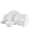 MIKASA TRELLIS WHITE 16-PC. DINNERWARE SET, SERVICE FOR 4