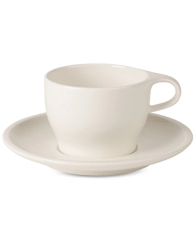 Villeroy & Boch Coffee Passion Collection Cafe Au Lait Cup & Saucer Set In White