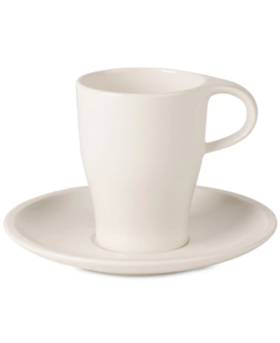 Villeroy & Boch Coffee Passion Collection Doppio Espresso Cup & Saucer Set In White