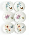 LENOX BUTTERFLY MEADOW SET OF 6 TIDBIT PARTY PLATES