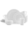Mikasa Dinnerware Bone China Ortley 16 Piece Set Service For 4 In White