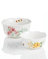 Lenox Butterfly Meadow Set Of 2 Nesting Bowls In White