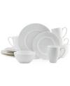 Mikasa Dinnerware Bone China Ortley 16 Piece Set Service For 4 In White Grou