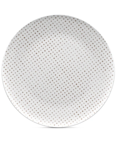 Noritake Hammock Coupe Dots Dinner Plate In Khaki