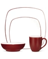 Noritake Colorwave Square 4 Piece Place Setting In Raspberry