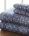 Ienjoy Home The Timeless Classics By Home Collection Premium Ultra Soft Pattern 4 Piece Bed Sheet Set - Cal King In Navy Soft Polka Dots