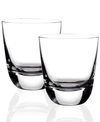 VILLEROY & BOCH DRINKWARE, SET OF 2 AMERICAN BAR STRAIGHT BOURBON DOUBLE OLD FASHIONED GLASSES