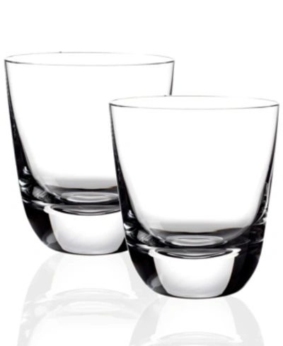 Villeroy & Boch Drinkware, Set Of 2 American Bar Straight Bourbon Double Old Fashioned Glasses In Clear