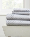 Ienjoy Home The Boho & Beyond Premium Ultra Soft Pattern 4-pc. Sheet Set, California King In Navy Fleur De Lis