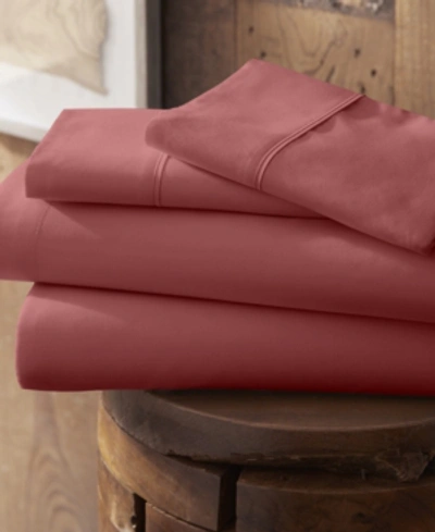 Ienjoy Home Style Simplified 4-pc. Sheet Set, King In Burgundy