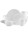 Mikasa Dinnerware Bone China Ortley 16 Piece Set Service For 4 In White