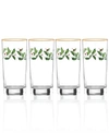 LENOX HOLIDAY 4-PIECE HIGHBALL GLASS SET