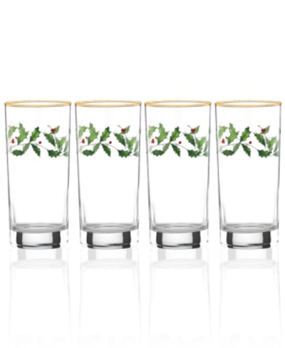 LENOX HOLIDAY 4-PIECE HIGHBALL GLASS SET