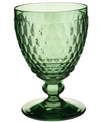 Villeroy & Boch Ston Tinted Crystal-glass Goblet 14.4cm In Green