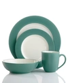 Noritake Colorwave Rim 4 Piece Place Setting In Turquoise