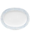 Noritake Hammock Oval Platter In Blue