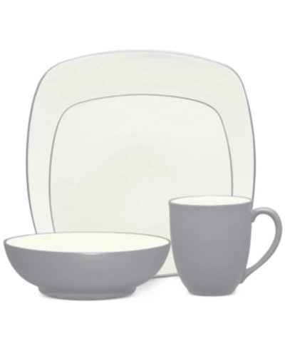 Noritake Colorwave Square 4 Piece Place Setting In Slate