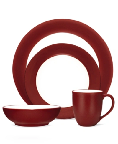 Noritake Colorwave Rim 4 Piece Place Setting In Raspberry