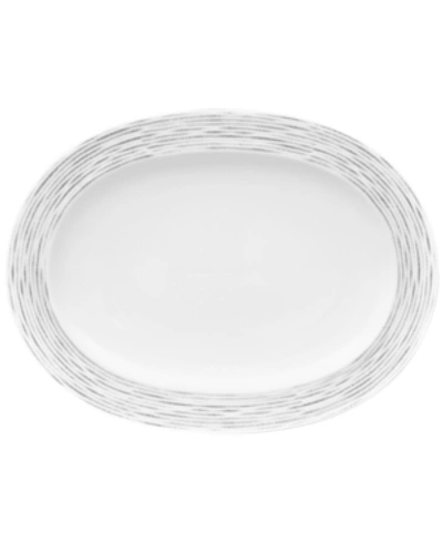Noritake Hammock Oval Platter In Grey