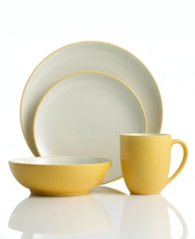 Noritake Colorwave Coupe 4 Piece Place Setting In Mustard