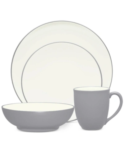 Noritake Colorwave Coupe 4 Piece Place Setting In Slate