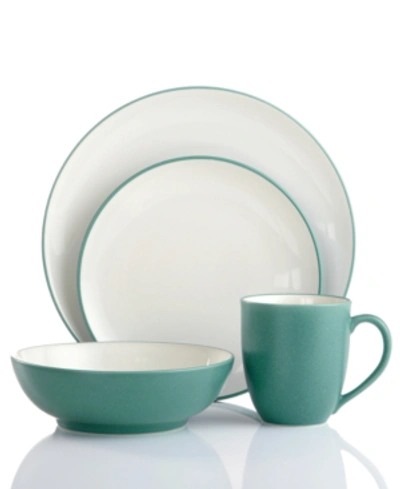 Noritake Colorwave Coupe 4 Piece Place Setting In Turquoise