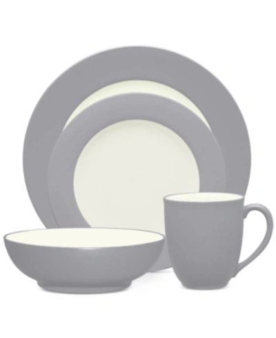 Noritake Colorwave Rim 4 Piece Place Setting In Slate