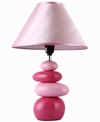 ALL THE RAGES SIMPLE DESIGNS SHADES OF PINK CERAMIC STONE TABLE LAMP
