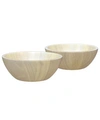 Noritake Hammock Wood Set Of 2 Small Bowls In Wood