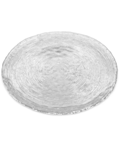 Noritake Hammock 14.5" Round Glass Platter In Clear