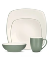 Noritake Colorwave Square 4 Piece Place Setting In Green