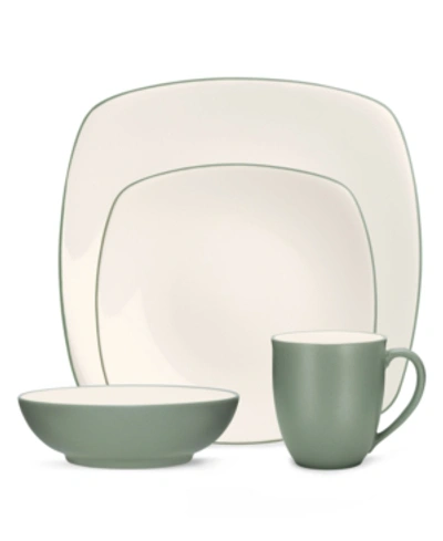 Noritake Colorwave Square 4 Piece Place Setting In Green