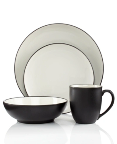 Noritake Colorwave Coupe 4 Piece Place Setting In Graphite