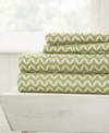 Ienjoy Home The Farmhouse Chic Premium Ultra Soft Pattern 4 Piece Sheet Set By Home Collection - Queen Bedding In Sage Chevron